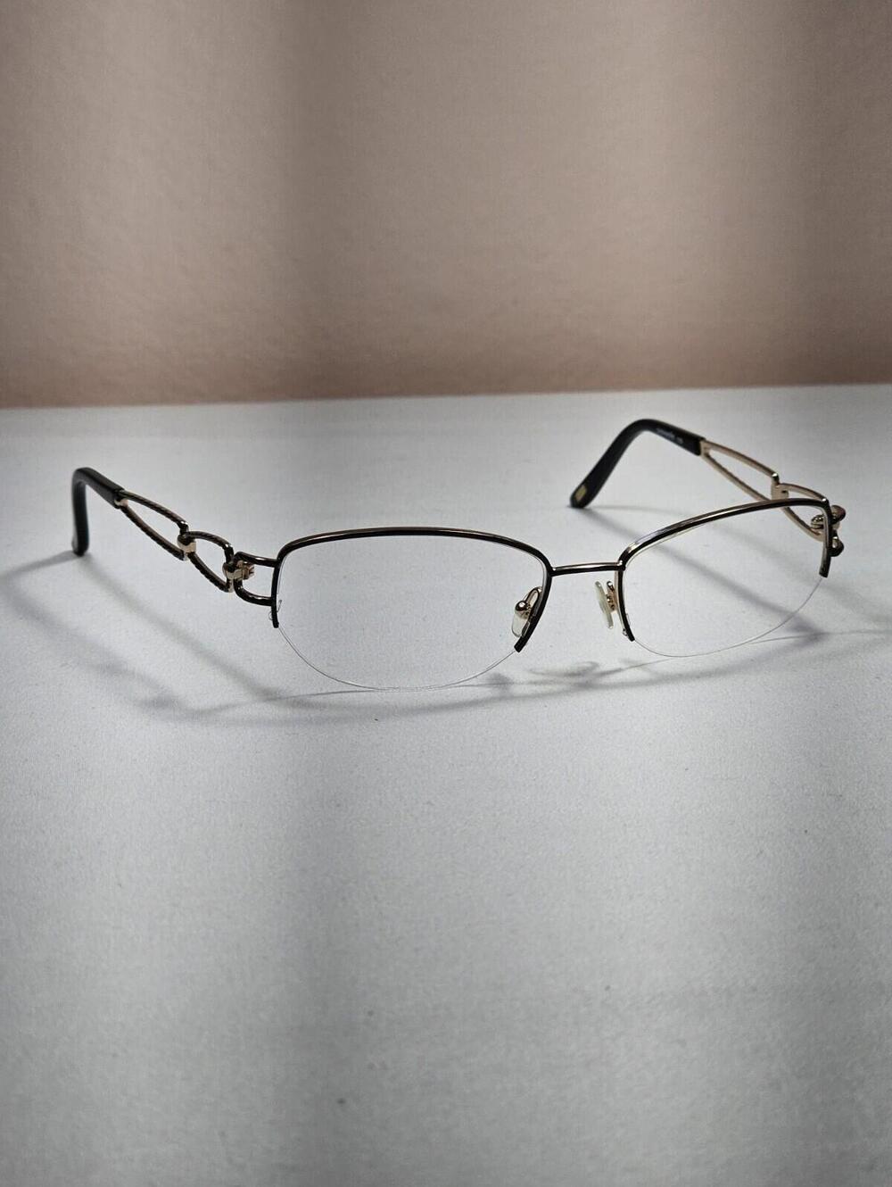 Cashmere 470 Eyeglasses 135 Gold And Black FRAMES ONLY - Picture 2 of 10